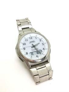  【120円】 CASIO カシオ 腕時計 WVA-M630 ウェーブセプター ソーラー電波時計 白文字盤 稼働品