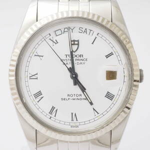 チュードル チューダー オイスタープリンス デイトデイ Ref,94614 TUDOR OYSTER PRINCE 自動巻 白 ローマン 盾 メンズ腕時計[B531536-BG2