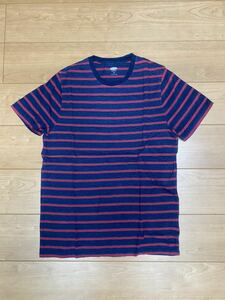 OLD NAVY オールドネイビー 半袖 Tシャツ メンズ 男性 Sサイズ ワインレッドネイビー ボーダーTシャツ