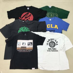 ■USA製 6点 まとめ売り Diamond/Timberland/RUSSELL/JERZEES/他 プリント Tシャツ 半袖 メンズ サイズS.M.L.XL /1.44kg■