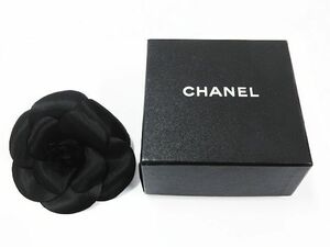 ■ CHANEL シャネル カメリア 花 ピンブローチ コサージュ アクセサリー レディース ブラック 黒 箱付き 