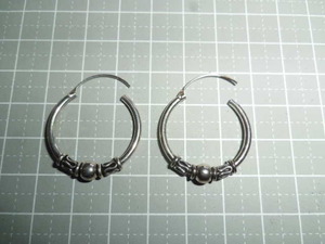 フープピアス！シルバー９２５！　1セット！２５ｍｍ