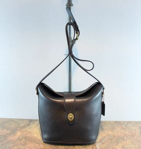 OLD COACH TURN LOCK LEATHER SHOULDER BAG MADE IN USA/オールドコーチターンロックレザーショルダーバッグ