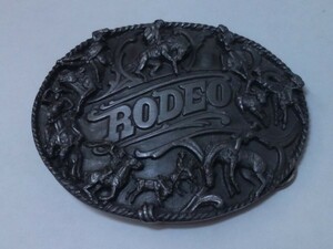 バックル　ロデオ　ＲＯＤＥＯ　馬　牛　ＳＩＳＫＩＹＯＵ　ＵＳＡ製　ヴィンテージ　ベルト　非鉄　真鍮　ブラス