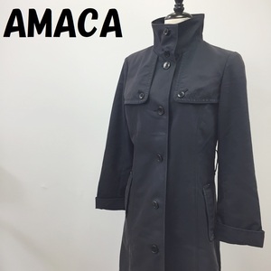 【人気】AMACA/アマカ トレンチコート ネイビー サイズ38 レディース/S1527