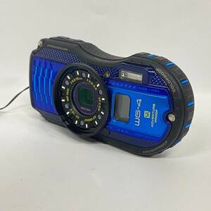 1円~【動作未確認】リコー RICOH WG-4 GPS f=4.5-18mm 1:2.0-4.9 防水 コンパクトデジタルカメラ ブルー 付属品あり G180131