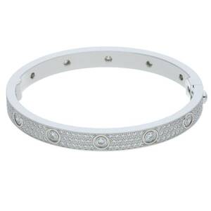 カルティエ Cartier LOVE BRACELET PAVE DIAMONDS/ラブブレス サイズ:17 K18WG PAVEダイヤ ラブブレスレット 中古 GZ11