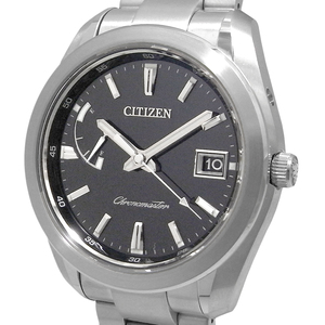 美品 シチズン ザ・シチズン エコドライブ メンズ ソーラー デイト AQ1050-50E A010-T026087 黒文字盤 CITIZEN