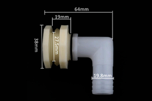 1/2インチ　　排水　ドレーン　L字　排水機構　接続　パイプ　（品番：TD-7）