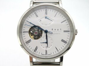 1円◆稼働◆ ノット CAP-38 ホワイト クオーツ メンズ 腕時計 O313