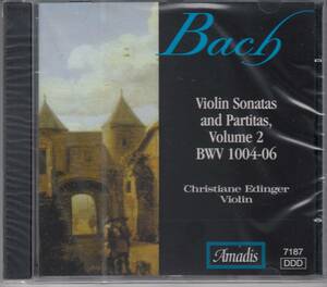 [CD/Amadis]バッハ:無伴奏ヴァイオリンのためのパルティータ第2番ニ短調BWV.1004他/C.エディンガー(vn) 1991.7
