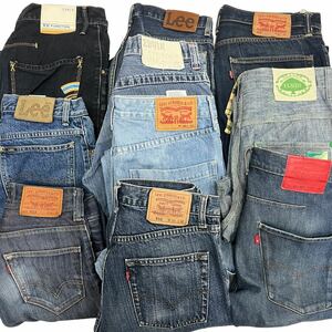 【人気デニムパンツまとめ売り10本】Levi’s/ リーバイス 505.511.532.LEJ502など EDWIN/ エドウィン XV Lee などジーンズ 男女アソート