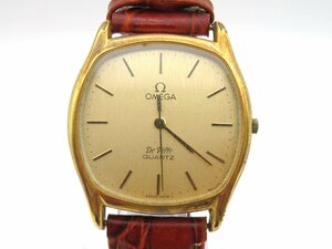 1円■ジャンク■ オメガ 1336 デヴィル シャンパン クオーツ ユニセックス 腕時計 M13406