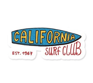 ステッカー サーフィン アメリカン 車 アウトドア スーツケース おしゃれ レトロ SURFS UP DECAL サーフボード CALIFORNIA SURF CLUB