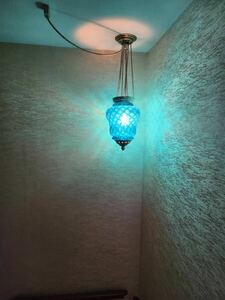 ヨーロッパランプ　間接照明　フランス　バカラ　トルコランプ　ガラスペンダント　アンティーク　ランタン　イギリス　ハンキングランプ