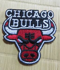 赤黒CB牛◆新品NBA シカゴ・ブルズ Chicago Bulls 刺繍ワッペン激渋◆アメリカ スポーツ◎バスケットボール◆DIY洋服　衣類　衣類おしゃれ