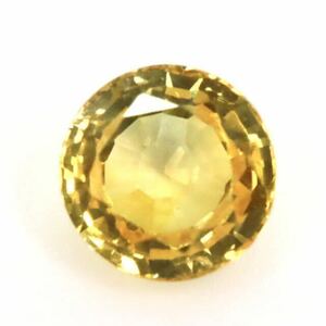 ☆サファイア 0.385ct☆A 約4.0×4.0mm ルース 裸石 宝石 イエロー コランダム yellow sapphire corundum jewelry DF0/ZZ 