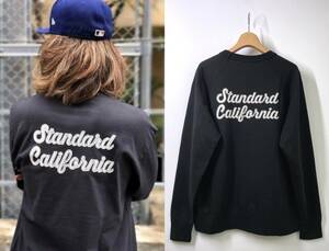 【美品】スタンダードカリフォルニア 限定 スウェット S ブラック 黒 トレーナー ロゴ STANDARD CALIFORNIA スタカリ