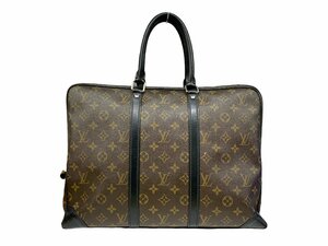 LOUIS VUITTON (ルイヴィトン) ブリーフケース モノグラムマカサー ポルトドキュマンヴォワヤージュ M40225 ハンドバッグ ブラウン/025