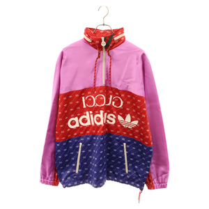 GUCCI グッチ 22AW×adidas アセテート トレフォイル GGロゴアノラックナイロンジャケット 691429 Z8A2G マルチ