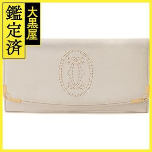 Cartier　カルティエ　マルチェロ　長財布　ホワイト　レザー【433】