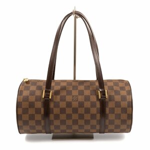 LOUIS VUITTON ルイヴィトン パピヨン30 GM N51303 ハンドバッグ ショルダー ダミエ・キャンバス×レザー ブラウン×ゴールド レディース