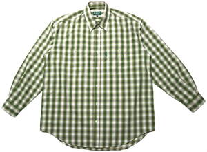 概ね美品/3L相当！◆デサント製 wholeEarth ホールアース ドライ チェックフィールドシャツ◆ゆったり3Lサイズ相当（身長177-179センチ位）