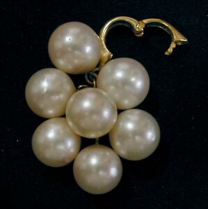 ■美品:真珠7珠トップ パールネックレスのトップに最適　　 DmC54