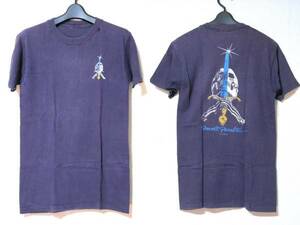 本物 1978年製 POWELL PERALTA Tシャツ 紺 S スカルソード/パウエル ペラルタ ステッドマン STEDMAN サンタクルーズ VINTAGE ビンテージ