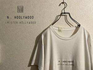 ◯ N.HOOLYWOOD ライン ロゴ Tシャツ / エヌハリウッド カットソー ホワイト 白 38 Mens #Sirchive