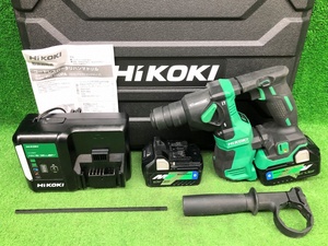 中古品 HiKOKI ハイコーキ 18V 18mm コードレスロータリハンマドリル DH18DPA(2XP) ※マルチボルトバッテリ2個+充電器セット