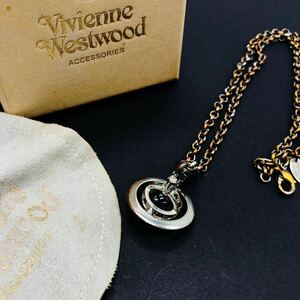 Vivienne Westwood スモールオーヴネックレス 巾着袋・箱付 ヴィヴィアンウエストウッド Christian ネックレス オーヴ【中古品】KN-3V80