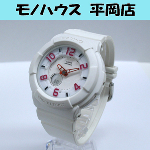 動作品 CASIO Baby-G BGA-133-7B 海外モデル ネオンダイヤル ホワイト×ピンク スカルシルエット アナログデジタル 札幌市 清田区 平岡