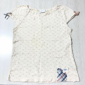 百貨店購入　KP ケーピー　涼しい　半袖Tシャツ　カットソー 白　日本製　110cm