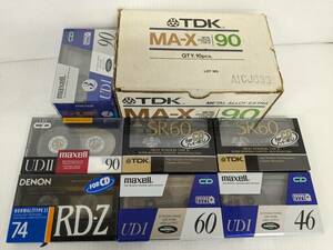 【未開封】カセットテープ 9点セット SR60 ハイポジ UDⅡ90 RD-Z UD1 TDK Maxell マクセル DENON デノン 多数　(宮93)