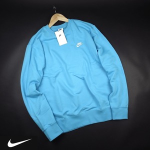 新品★NIKE/ナイキ/フレンチ テリークルーネック薄手スウェット667/416青/【L】