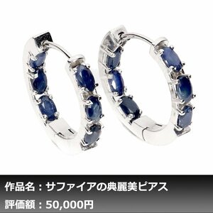 【1円新品】イケゾエガレ｜5.00ct 天然ロイヤルブルーサファイア K14WG仕上ピアス｜作家モノ｜本物保証｜NGL鑑別対応