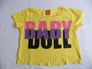 ★BABYDOLL ベビードール★　130cm　黄色半袖Tシャツ