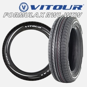 16インチ 215/60R16 95V 4本 サマータイヤ ホワイトレター ホワイトリボン ヴィツァー フォーミュラX VITOUR FORMULA X RWL-WSW V00108