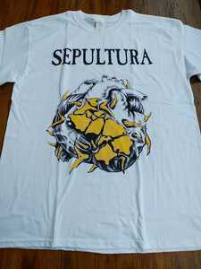 SEPULTURA Tシャツ Chaos A.D. 白L / slayer metallica possessed venom bathory destruction kreator sodom exodus