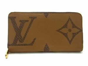 1円 ■極美品■ LOUIS VUITTON ルイヴィトン M67687 モノグラムジャイアント リバース ジッピーウォレット 長財布 ブラウン系 AZ1576