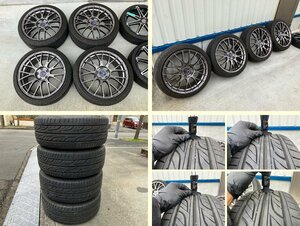 S管理74806 クラウン エステート JZS175W 外し】★ENKEI PFM1 18インチ 225/40R18 2022年製 タイヤ付 アルミ ホイール★8J +35 PCD114.3 5H