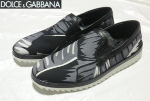 ★新品! DOLCE&GABBANA リッチでお洒落!!存在感抜群☆A50059 ちょいワル大人の今ドキ!!格上げ★秀逸キャンバススニーカー27㎝＜8＞伊製 D&G