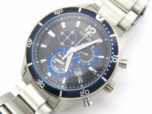 1円◆稼働◆ シチズン H500-S061083 ブラック ソーラー メンズ 腕時計 M41801