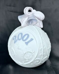 1円〜 ◆ リヤドロ LLADRO 2001年 クリスマスボール / イヤーボール 陶器 インテリア 置物 オブジェ 西洋陶器