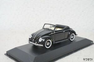 ミニチャンプス VW Hubmuller カブリオレ 1/43 ミニカー フォルクスワーゲン ビートル 黒