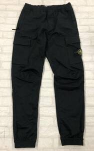 ■ STONE ISLAND ストーンアイランド コットンストレッチ カーゴパンツ ブラック ●240331