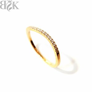 美品 ヴァンドーム青山 K18 デザインリング ピンキーリング 指輪 ダイヤ シンプル ピンクゴールド 約5号 総重量約0.9g 超音波洗浄済み 〓
