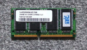 PC133（PC100対応） 144ピン ノートパソコン用 SDRAM 256MB