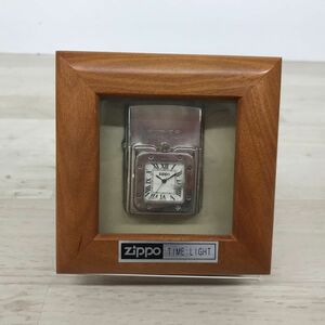 現状品 Zippo ジッポー 時計付 オイルライター TIME LIGHT タイムライト 2005年製[C3587]